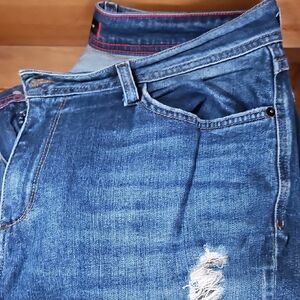 Women's Fran Denim Blue Distressed Jeans